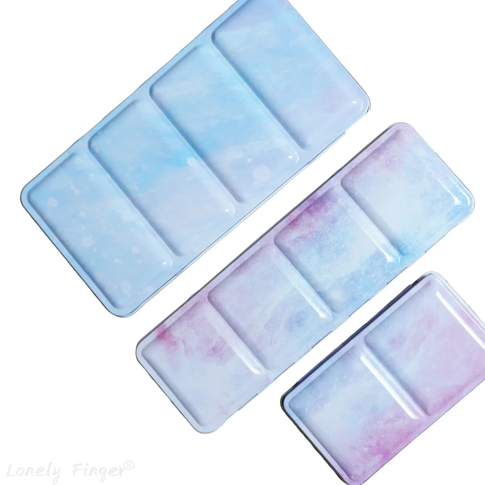 Empty Watercolor Palette Mix Set, Metal Watercolor Paint Case with Lid, Paint Box for Travel Gouache Oil Painting Oasis Select