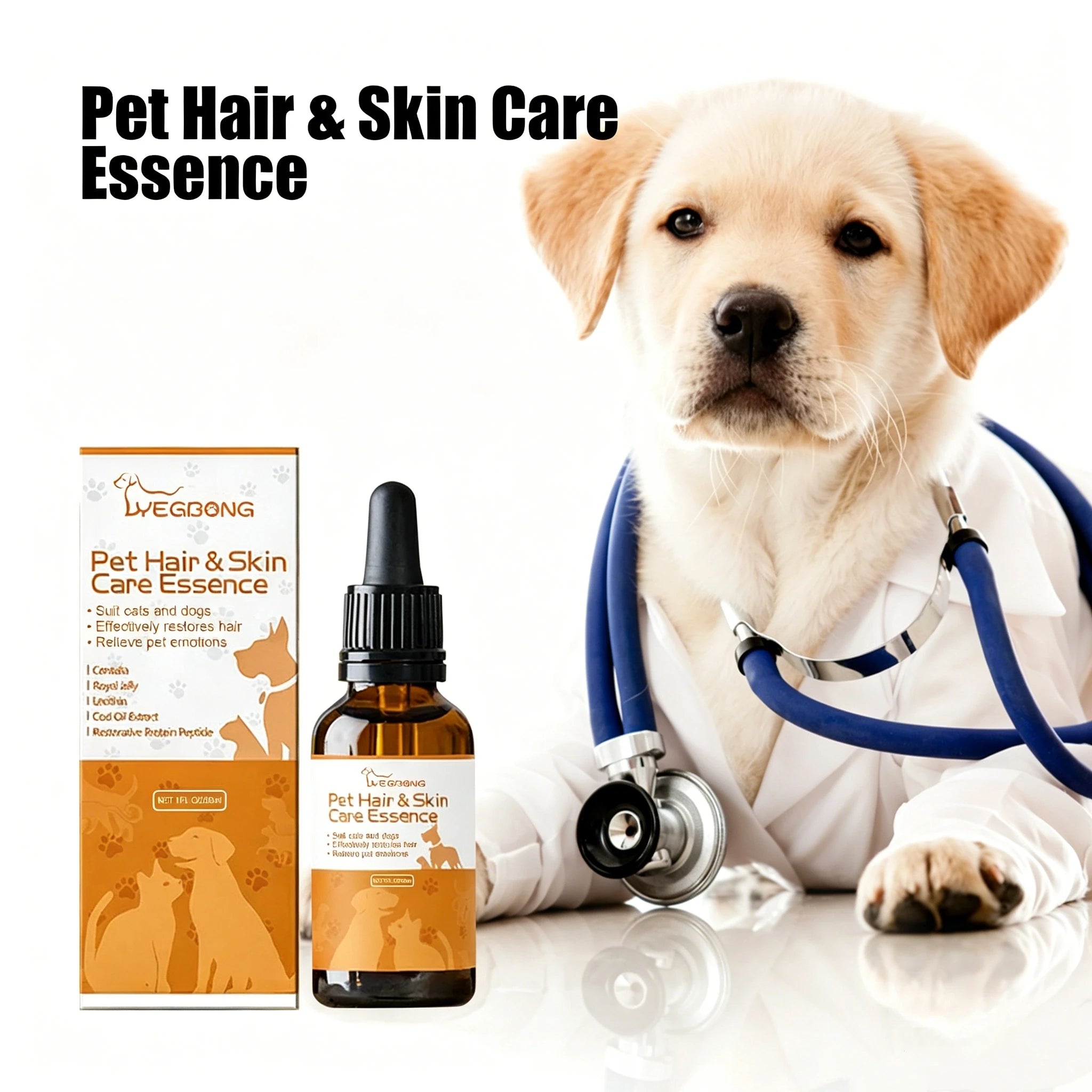 Yegbong Pet Hair Care Essence Relieves Skin Itching Soften Dry Brittle Hair Add Glossy Shine Make Pet Hair Fluffy Care Liquid Oasis Select