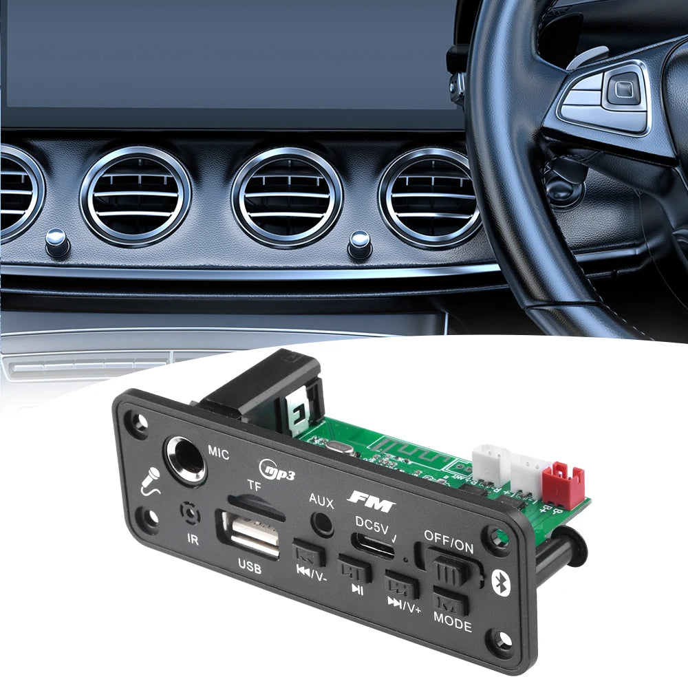 MP3 Bluetooth Amplifier Decoder Board 2 * 3W With Microphone Jack MIC Bluetooth 5.3 Lossless U disk TF Card AUX Player Oasis Select Default Title