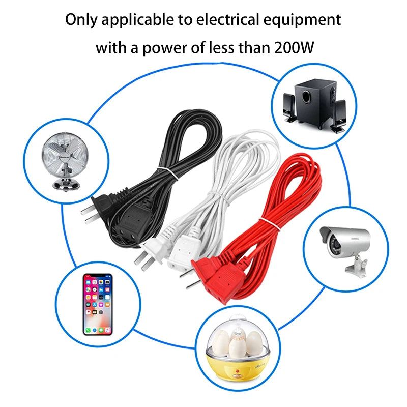 1.5/2/2.5/4.2/4/4.5/6m AC Power Cord Line With ON/OFF Switch Button Cables Wire Two-pin Plug Cable Extension Cords Adapter Oasis Select