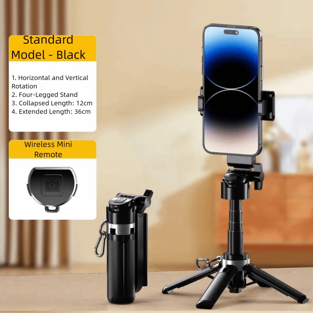 Portable Handheld Telescopic Selfie Stick Adjustable Extension Pole Bluetooth Selfie Stick Extendable Lightweight Oasis Select Black