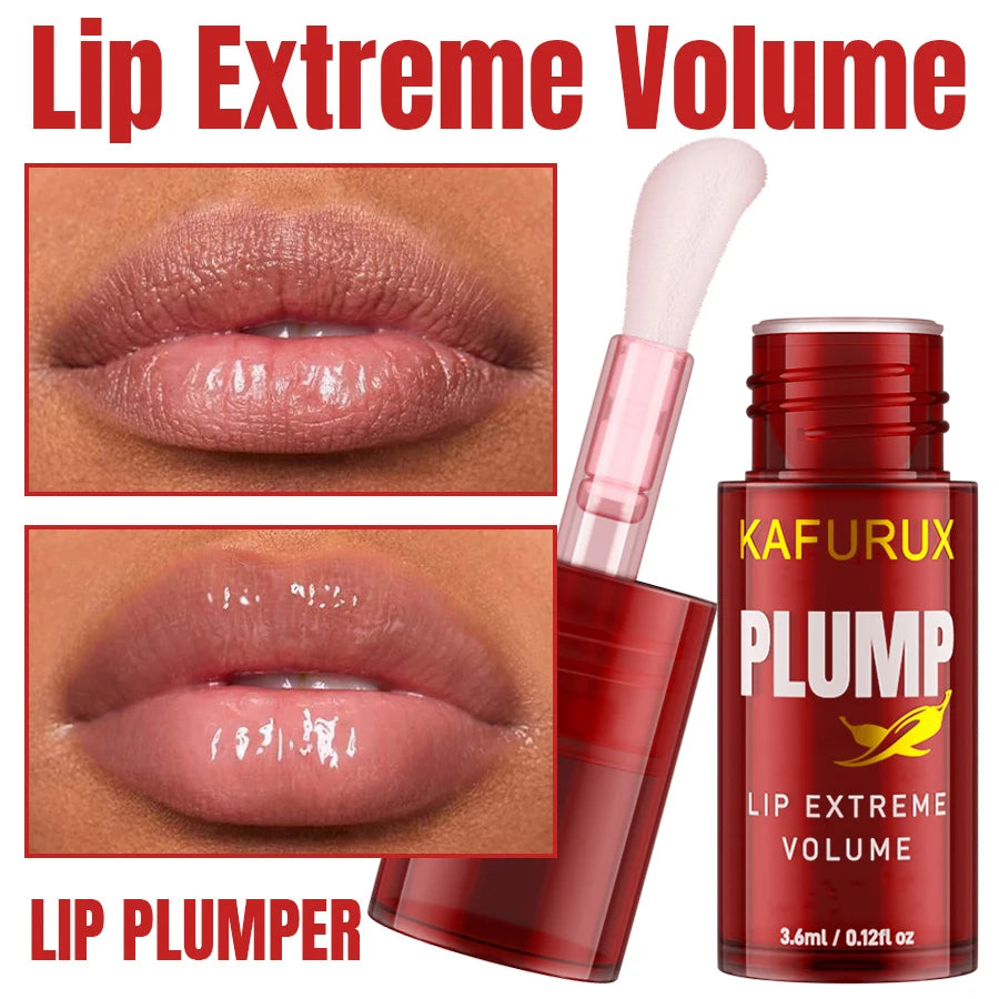 KAFURUX Lip Plumping Oil Gloss – Volumising Serum 3.6ml