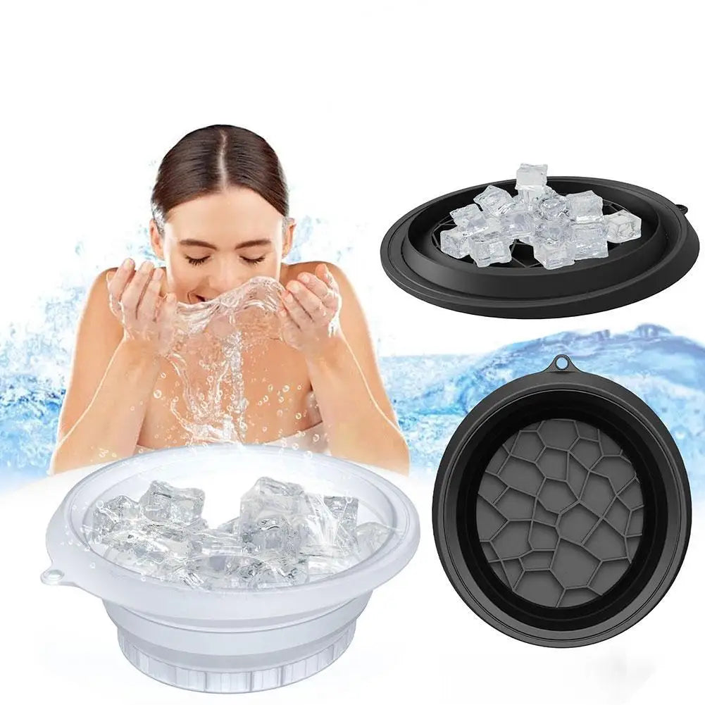 Foldable Silicone Face Ice Bath Bowl – Portable Skin Tool