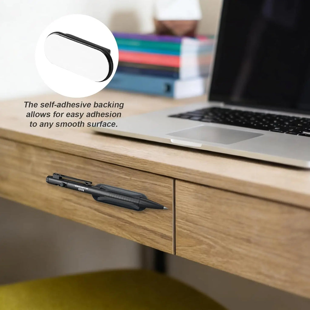2/4 PCS Adhesive Silicone Pen Holder Desk & Wall No-Drill Flexible Pencil Fixator Space-Saving Organizer, Home Office Classroom Oasis Select