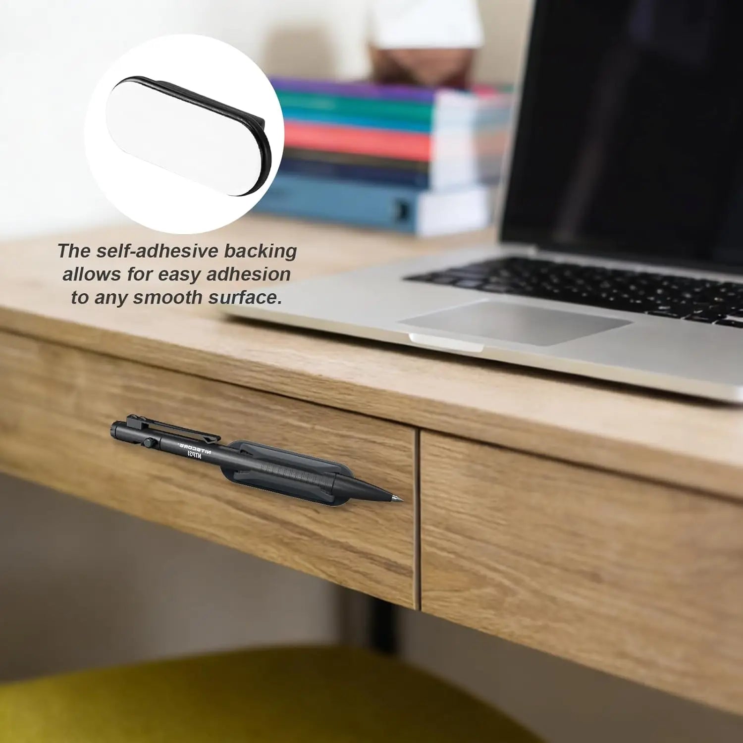 2/4 PCS Adhesive Silicone Pen Holder Desk & Wall No-Drill Flexible Pencil Fixator Space-Saving Organizer, Home Office Classroom Oasis Select