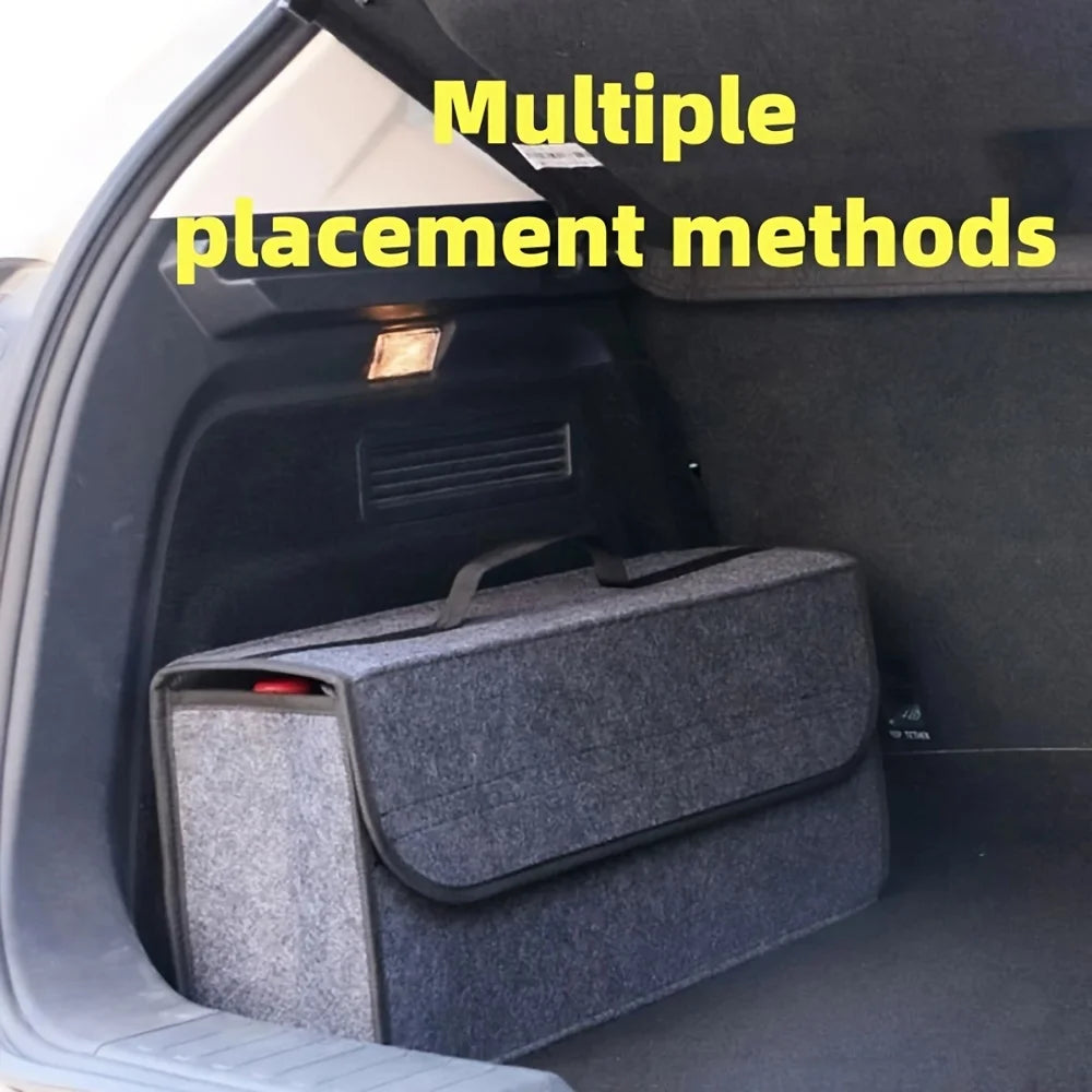 Felt Big Anti Slip Compartment Boot Storage Organizer Tool Car Storage Bag Car Trunk Organizer Soft Felt Storage Box Accessories Oasis Select