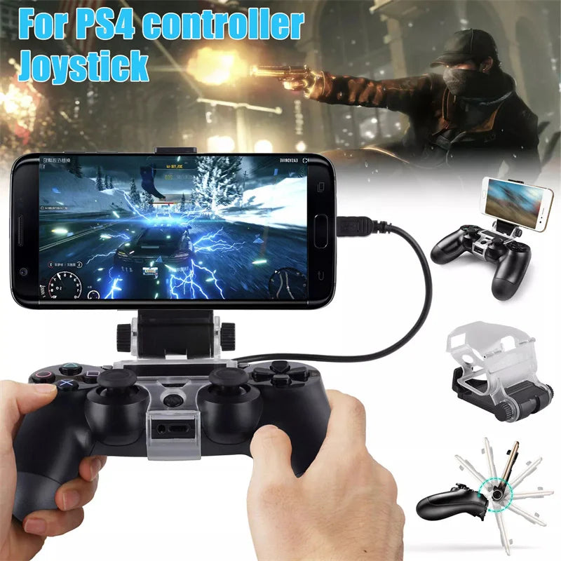 PS4 Controller Phone Clip Mount | 270° Adjustable Holder