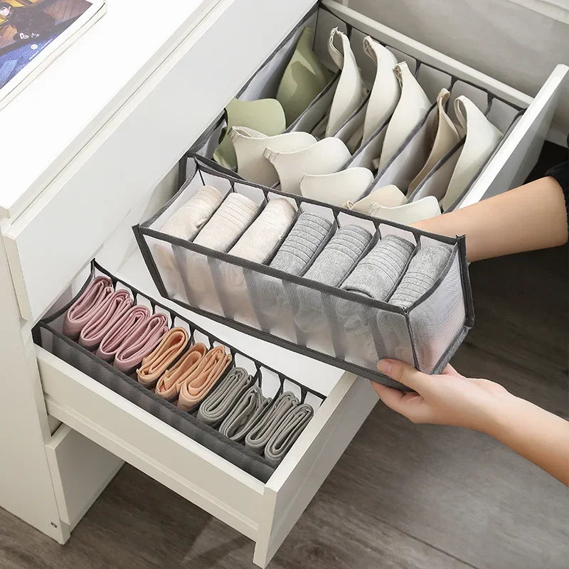 Folding Storage Pouch Laundry Organizer in The Closet Underwear Drawers Storage Bedroom Cabinet Socks Bra Storage PantsOrganizer Oasis Select