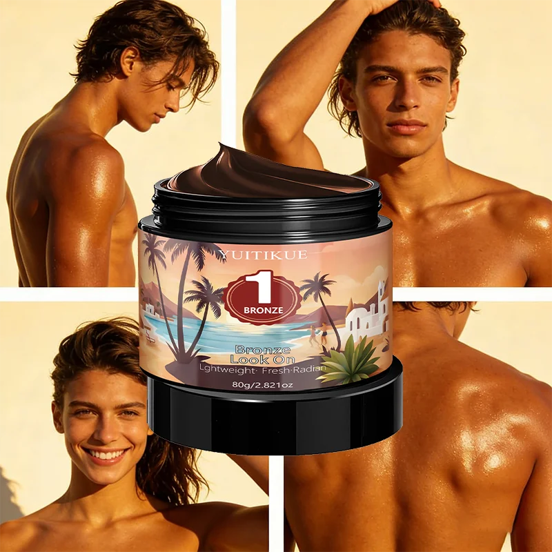 YUITIKUE Bronze Look On Self Tanning Cream - No Sun Required, Natural Bronze Glow, Long-Lasting & Hydrating 80g Oasis Select