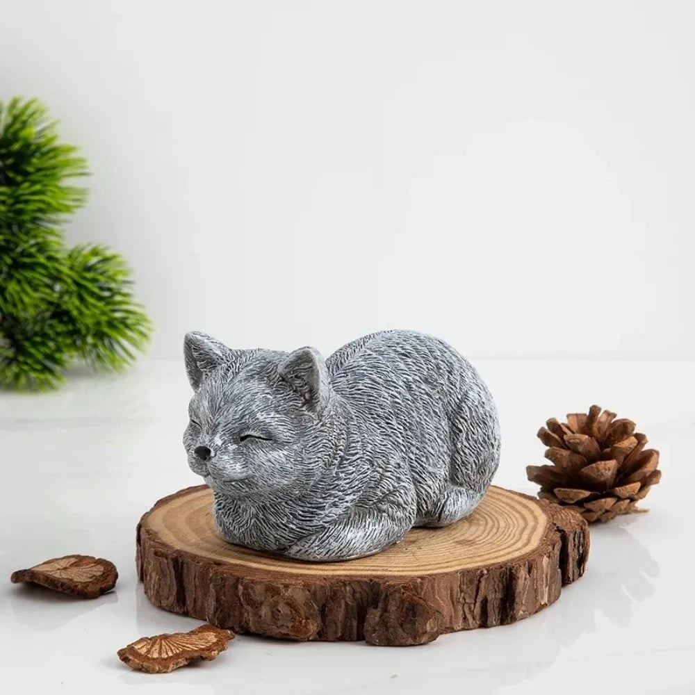 Cat Ornament Resin Cat Statue Realistic Cartoon Animal Figurines Unique Art Figurines Ornaments Home Decor Oasis Select