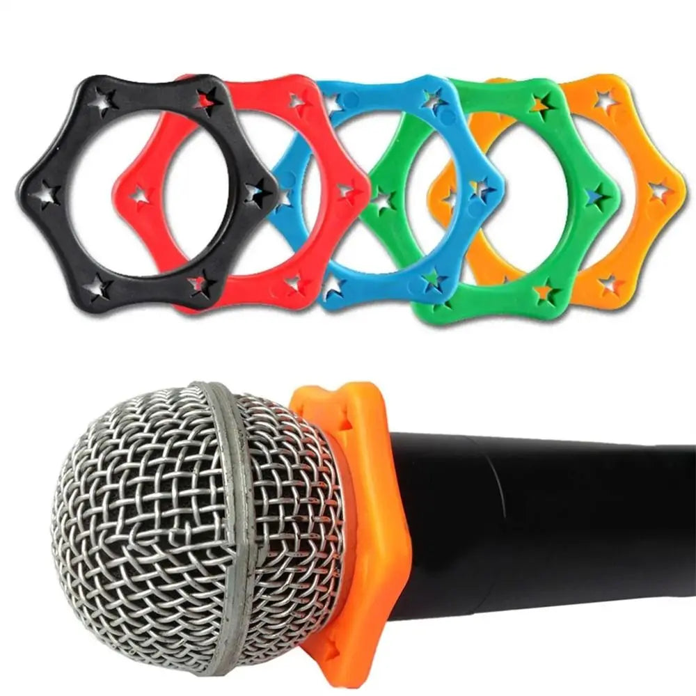 2Pcs Audio Plastic Anti-Roll Device for Handheld Microphones Fits Standard Wireless Microphone Protection Ring Bottom Rod Sleeve Oasis Select