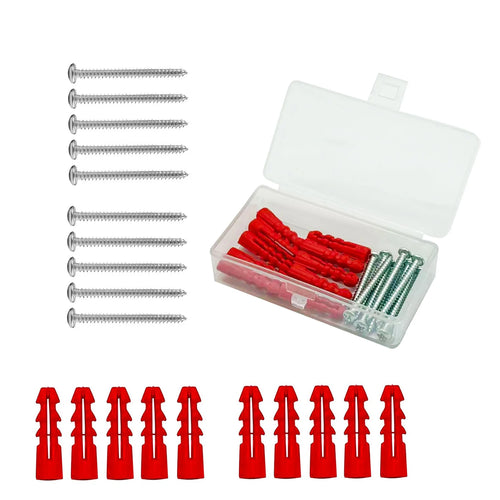 10pcs Self-Tapping Screws Drywall Anchor Screw Assortment Kit Expansion Screws Wall Anchors Cross Head Screws Oasis Select Default Title