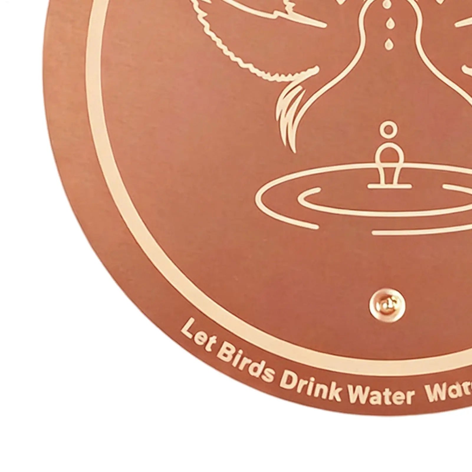1PC Bird Bath Copper Disk Purification Disk Garden Outdoor Feeder Tray Cleaner Bird Bath Water Fountain Fishpond Lawn Backyard Oasis Select