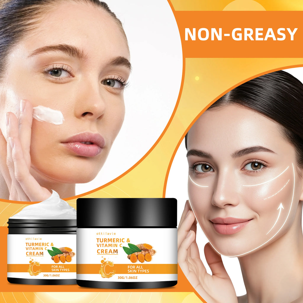 Turmeric & Vitamin C Cream 2pc Set – Hydrating, All Skin Types Face & Body Cream Oasis Select