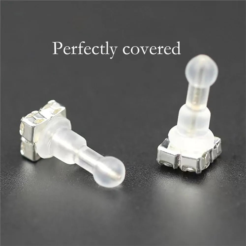 50pcs Comfort Impenetrable Soft Big-Long Earring Backs for Pierced Ears TPE Medical Grade Material Fit with All Types of Earring Oasis Select