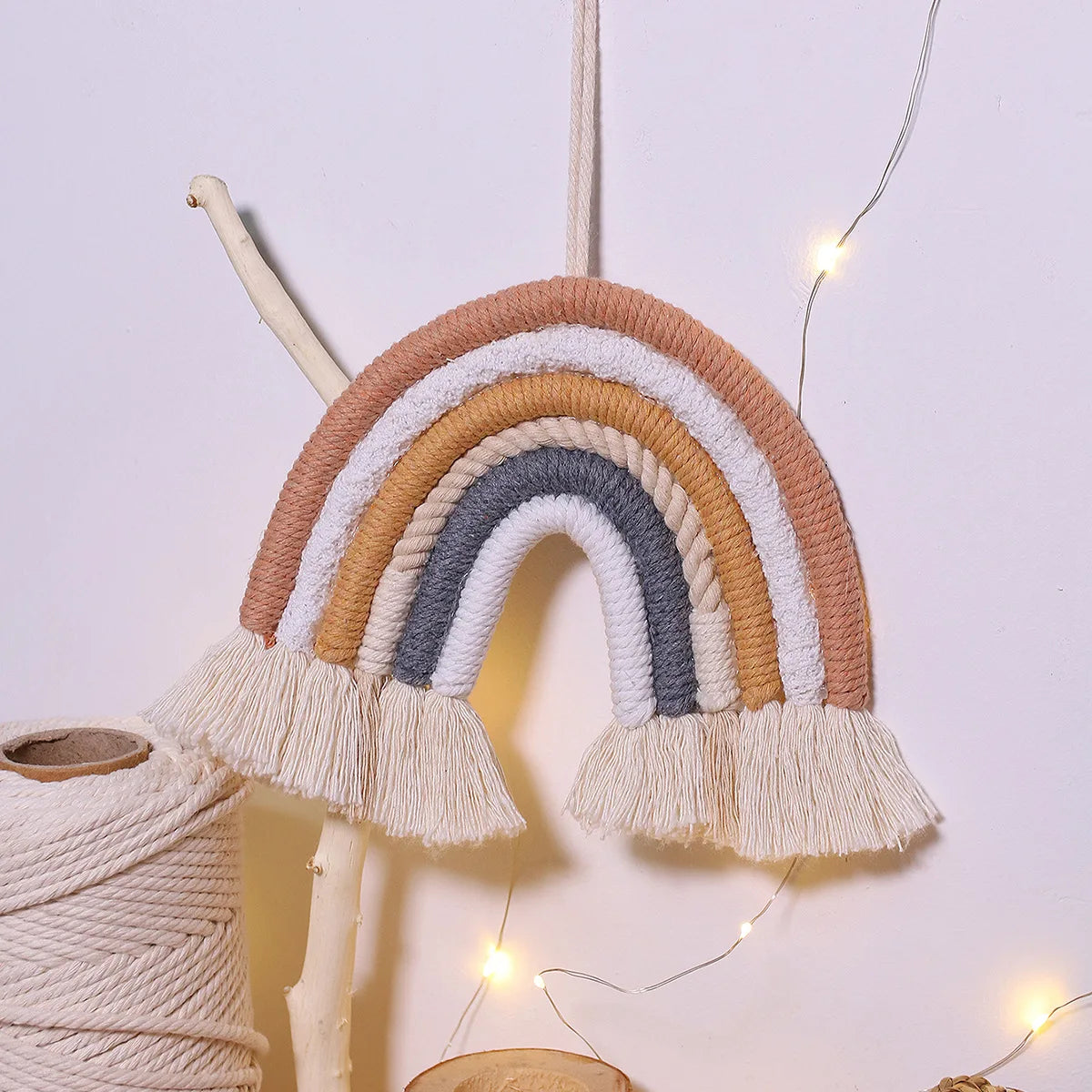 Rainbow Pendant Children's Room Decoration Woven Fringe Decoration Woven Tapestry Rainbow Room Pendant Room Decor Oasis Select