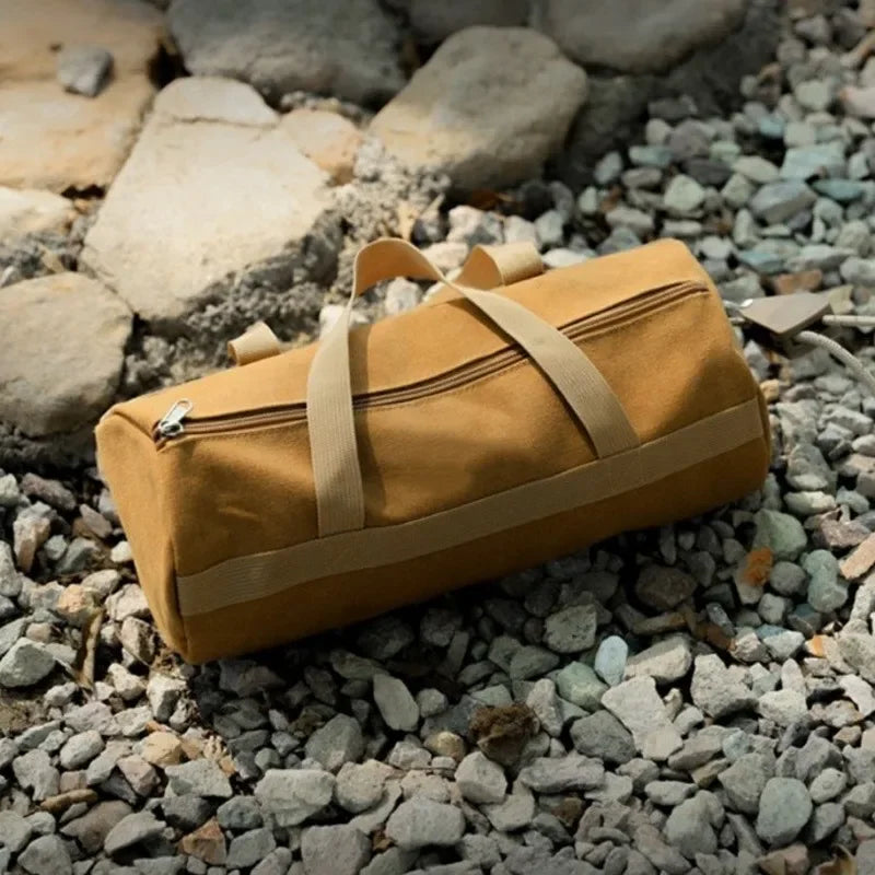 Camping Tools Storage Bag Large Capacity Cylinder Tent Stake Bag Lightweight Tent Peg Ground Nail Holder Bag for Outdoor Camping Oasis Select