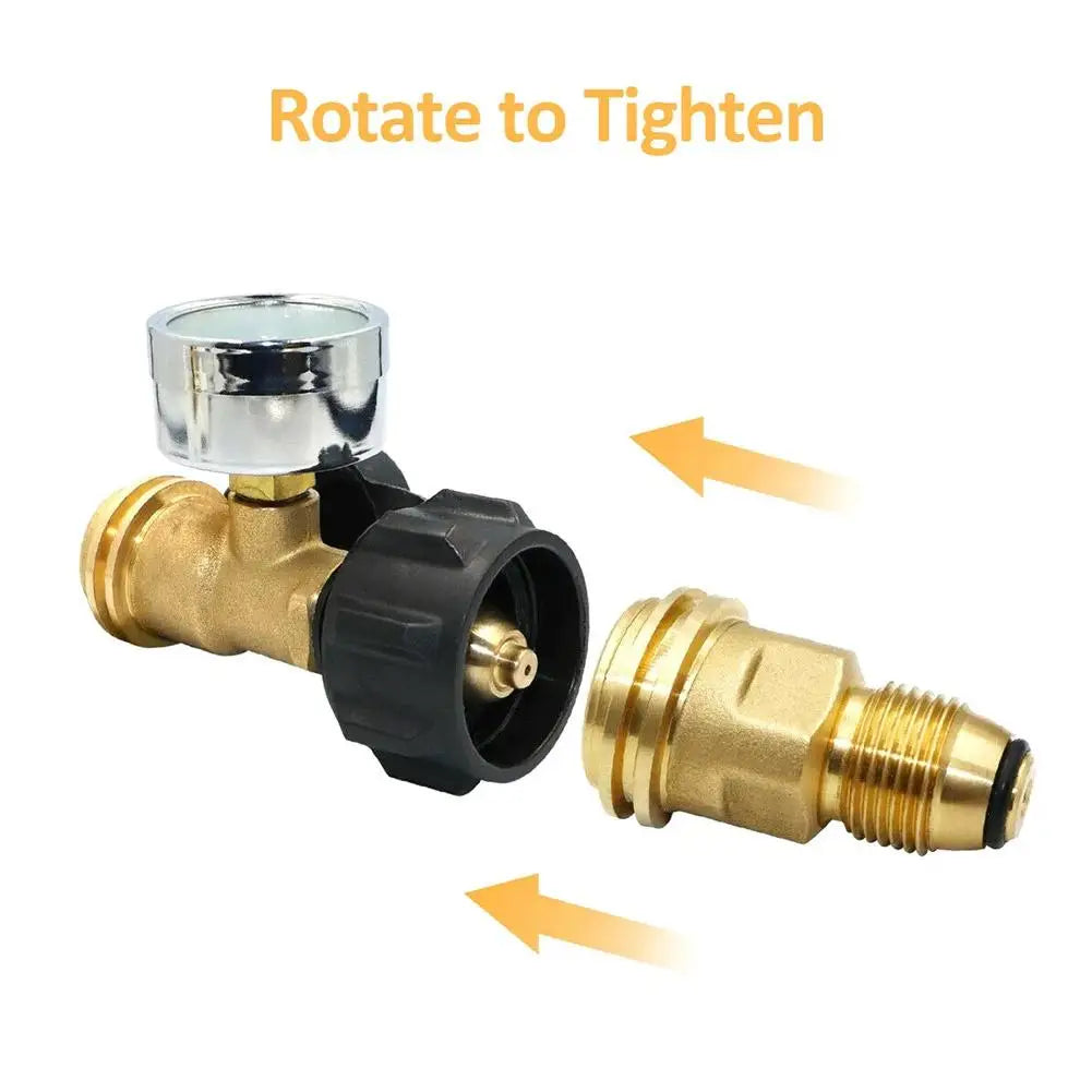 Propane LP TANK POL Service Valve To QCC Outlet Brass Adapter Part Camping Outdoor Propane Inflation Connector Gas Stove Adapter Oasis Select