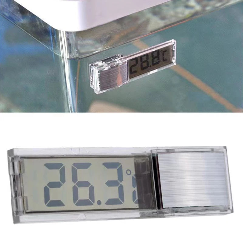 1pc Aquarium Thermometer 3D Digital LED Electronic Fish Tank Temperature Fish Turtle Temp Meter Aquarium Decoration Oasis Select