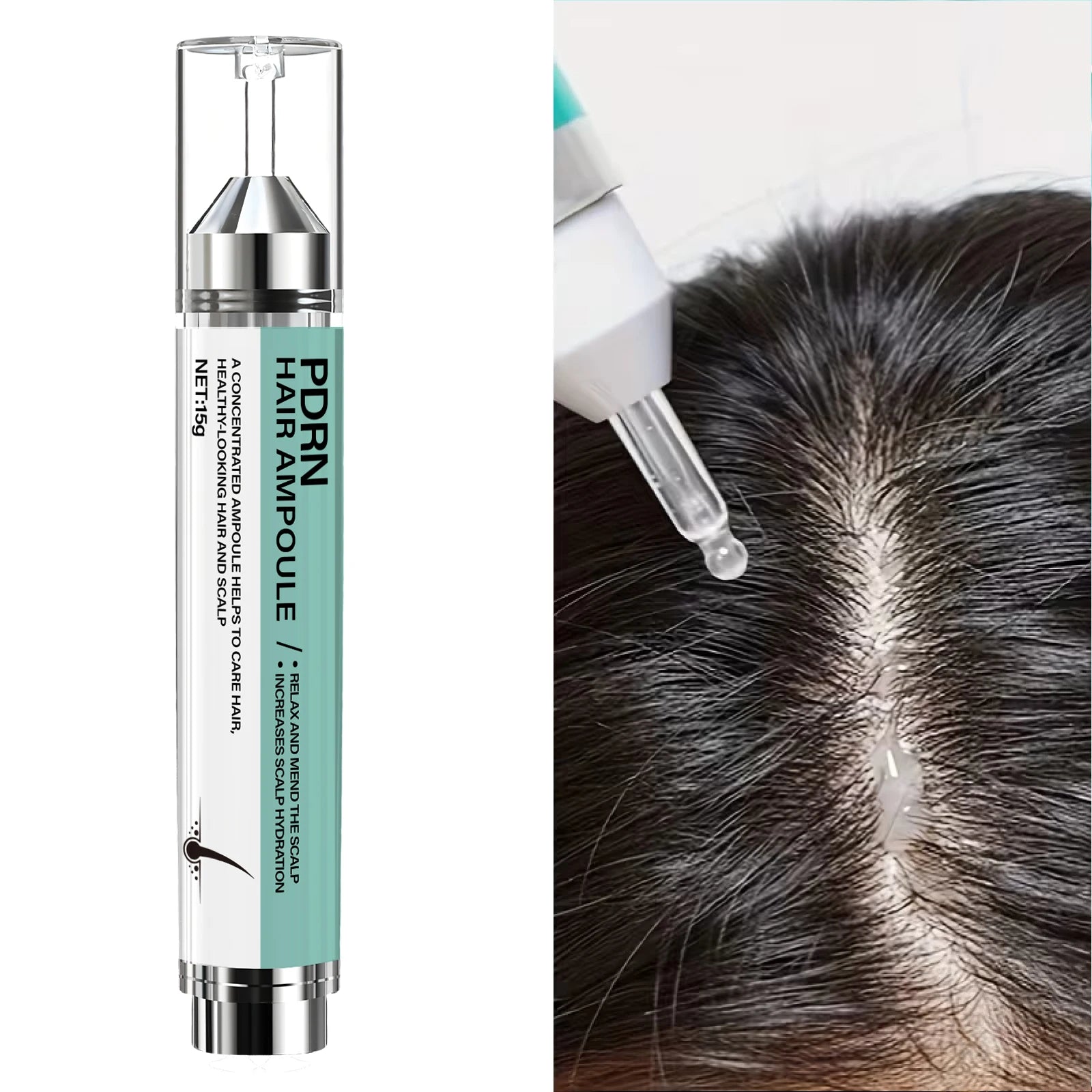 Hair Ampoule with Keratin & Biotin, Deeply Moisturizes & Repairs Hair, Increases Scalp Hydration for Healthy-Looking Hair. Oasis Select