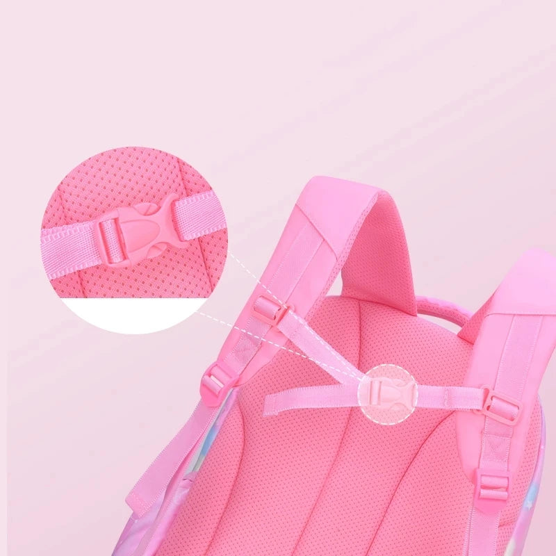 Kawaii Girls School Backpack – Cute Pink Waterproof Kids Bag