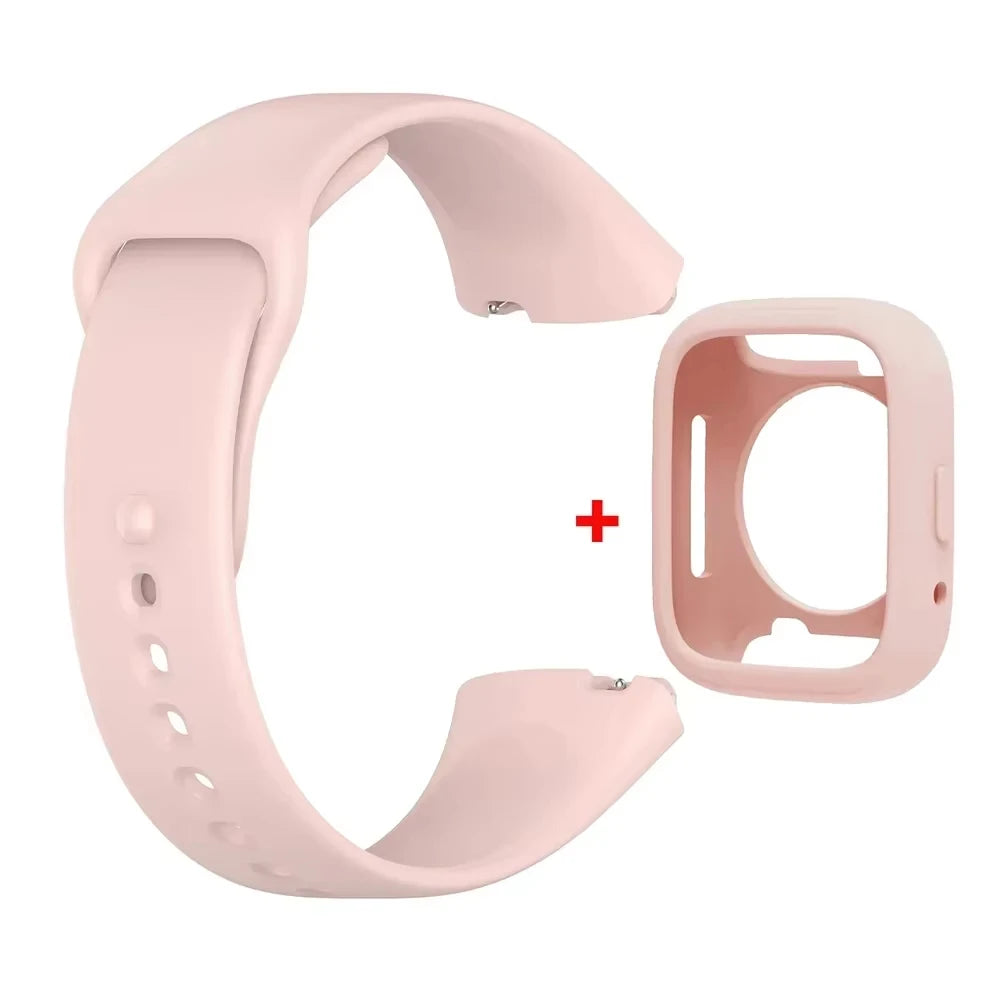 Silicone Strap & Case for Redmi Watch 3 Active / Lite – 22mm Smartwatch Band & Case Oasis Select Light Pink Redmi Watch 3 Active