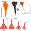 1 Set Plastic Oil Funnel Right Angled Funnel Car Motorcycle Multi Caliber Refueling Funnel Kit Detachable Nozzle And Filter Oasis Select A2