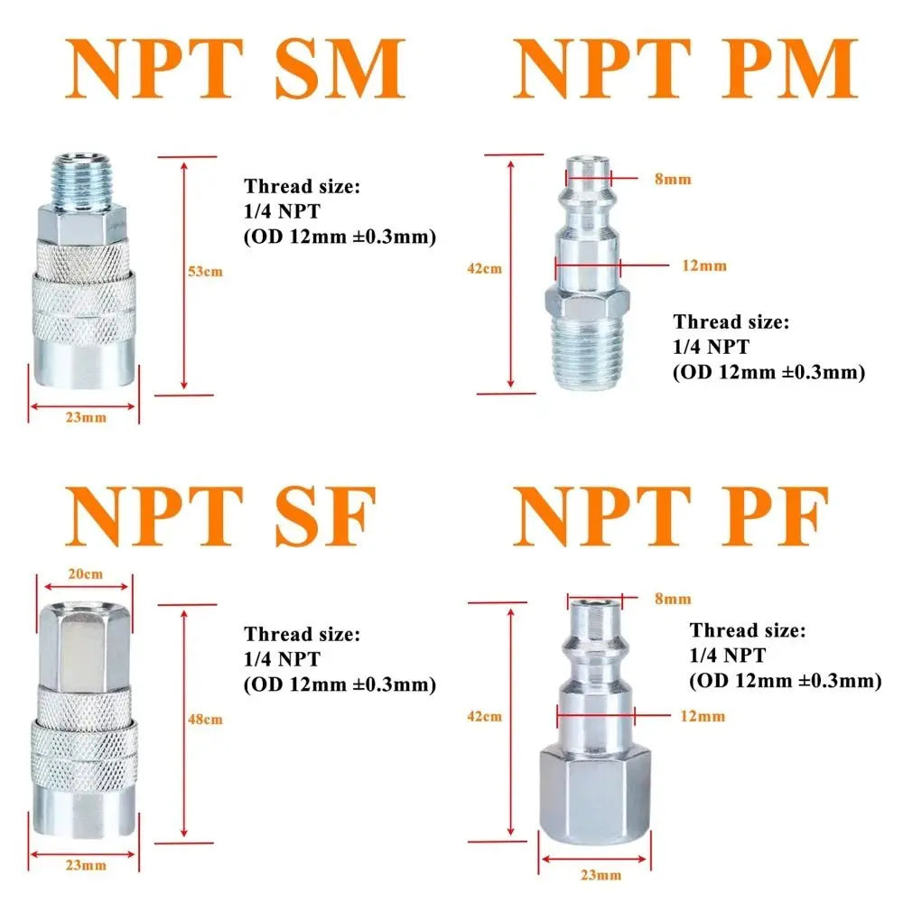 NPT 1/4 Quick Release Pneumatic Fitting Connector – US Type