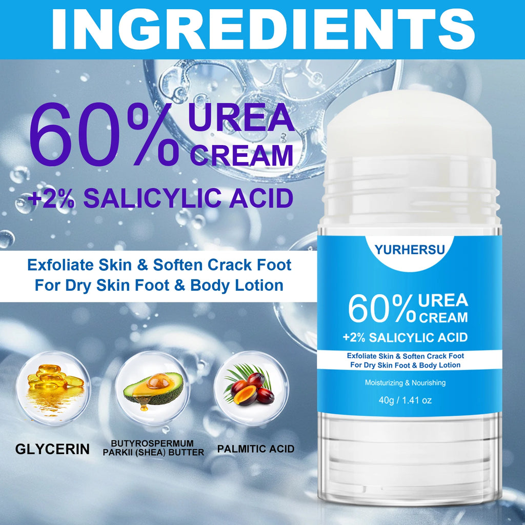 60% Urea Foot Cream Stick – Smooth Cracked Heels & Calluses