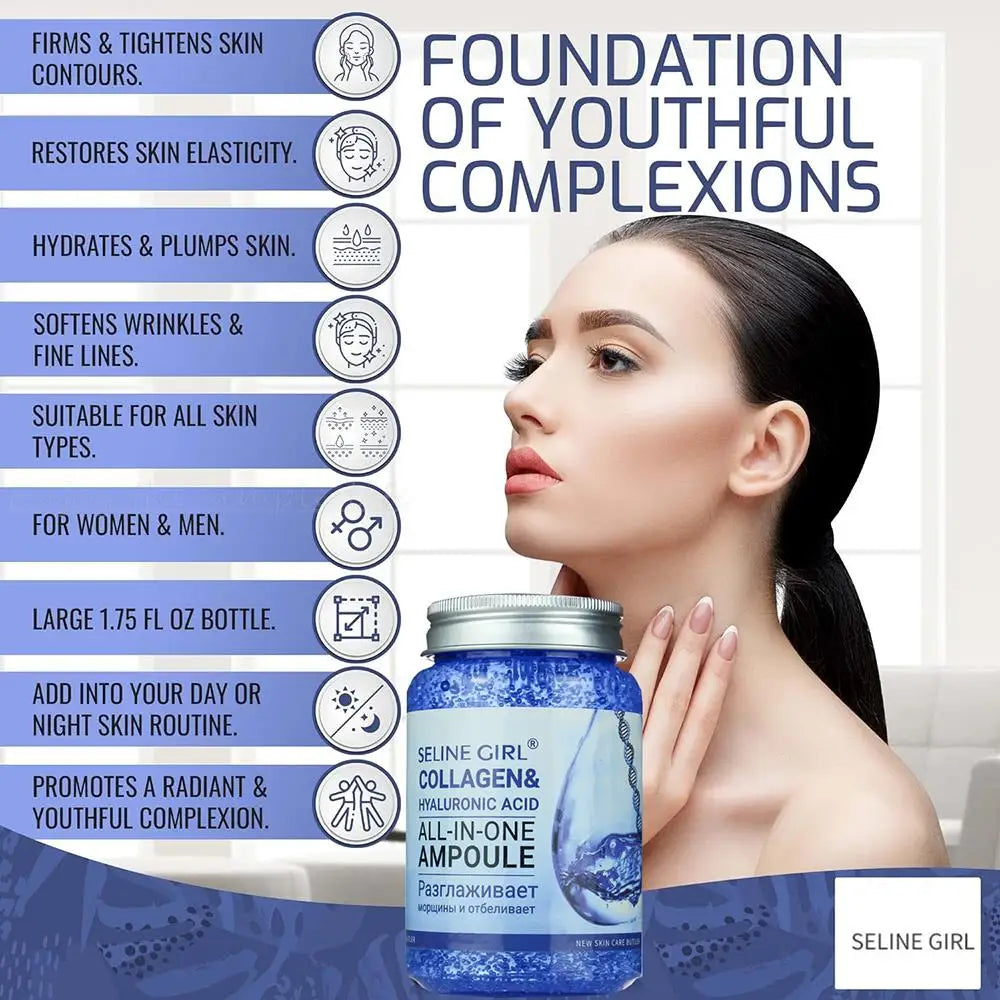 250ml Hyaluronic Acid & Collagen Face Serum | Plump & Firm