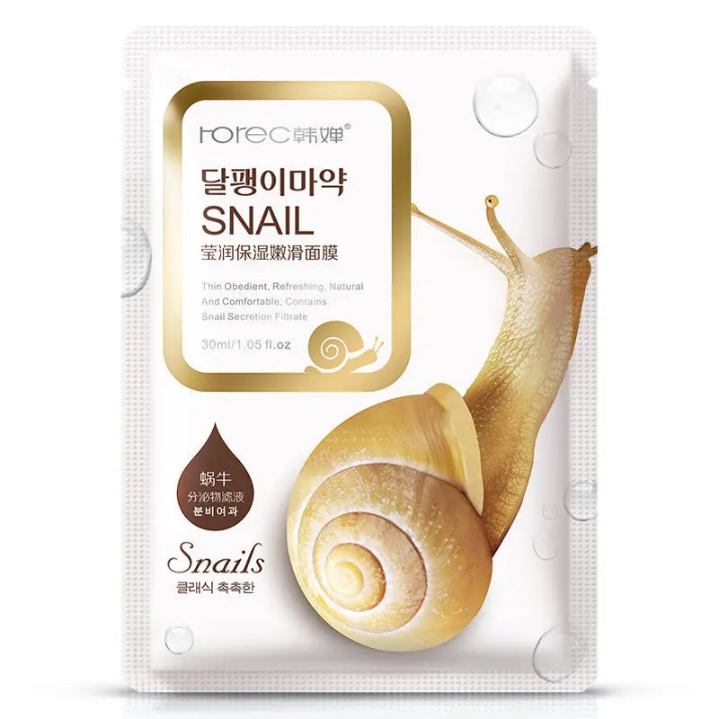 BIOAOUA Snail Essence Sheet Masks – Anti-Aging & Whitening Sheet Face Mask Oasis Select