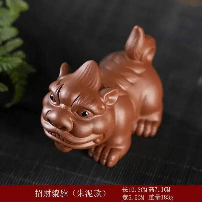Purple Clay Tea Pet Ornament Fun Cute Pixiu Tea Tray Tea Play Tea Ceremony Oasis Select - Red Clay Version 1