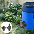 2PCS PVC/IBC Water Tank Adapter with Valve, 1/2 "- DN15 External Thread Connector, Compatible with EU/US Standard Hoses Oasis Select Grey