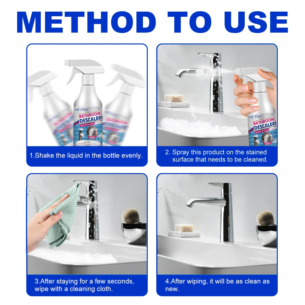 Jue Fish Bathroom Cleaner Powerful Cleaning Remove stubborn stains Fast Acting No Residue Multi Purpose Household Stain Remover Oasis Select