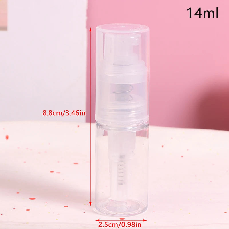 8/10/14/18/25ml Plastic Dry Powder Spray Bottle Refillable Atomizer Baby Powder Dispenser Detachable Makeup Cosmetics Sprayer Oasis Select 14ml Transparent