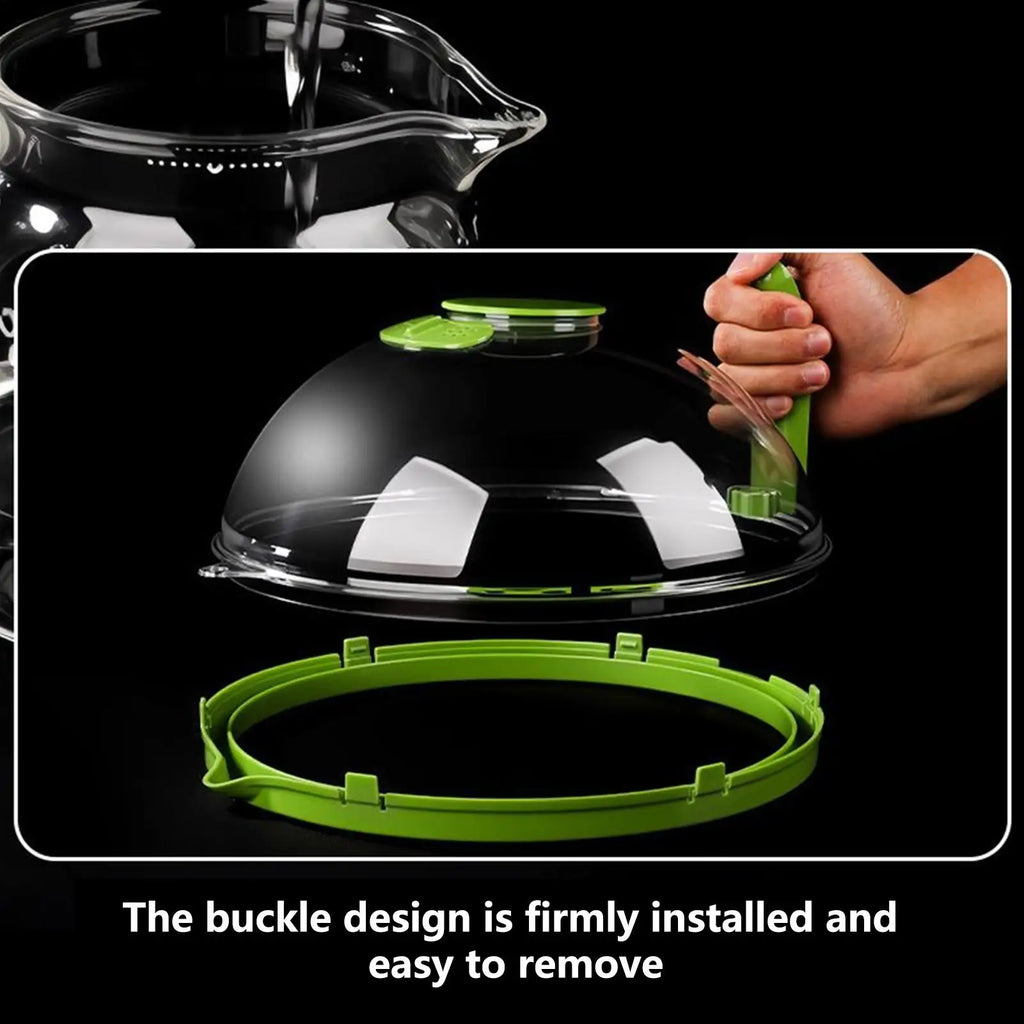 Microwave Cover Clear Microwave Splatter Cover with Water Steamer and Handle Microwave Splash Guard Cooker Lid Kitchen Gadgets Oasis Select