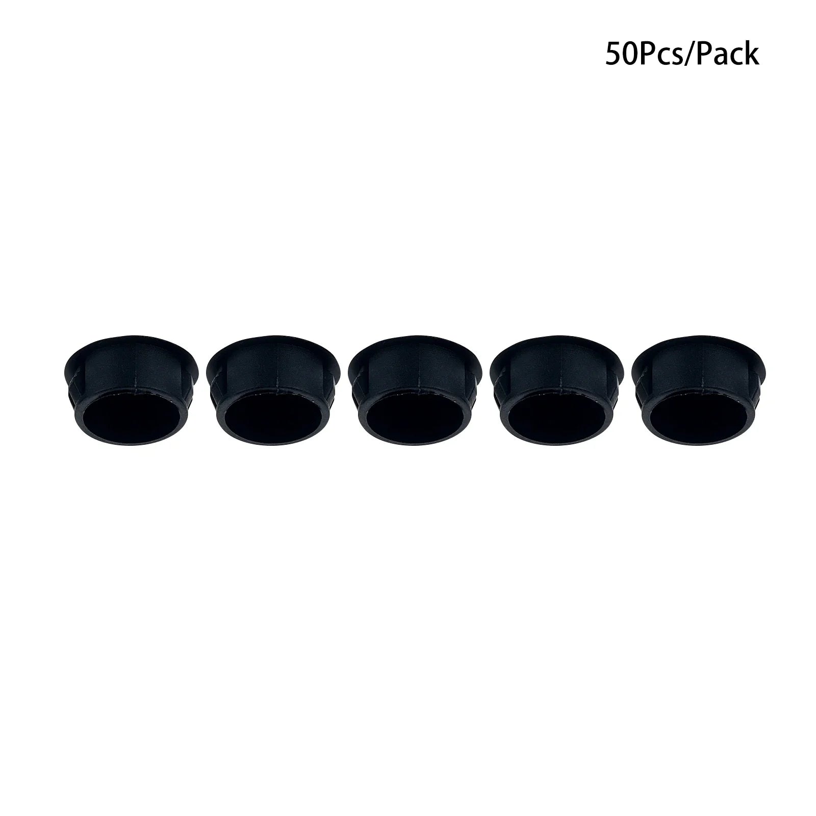 50Pcs Plastic Blanking End Caps Hole Plugs 5mm–32mm Black/White