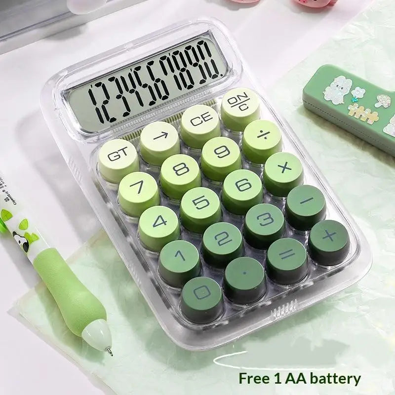 1PCS Large Screen Large Buttons High Appearance Level Calculator Portable Specially Designed For Students Oasis Select Green