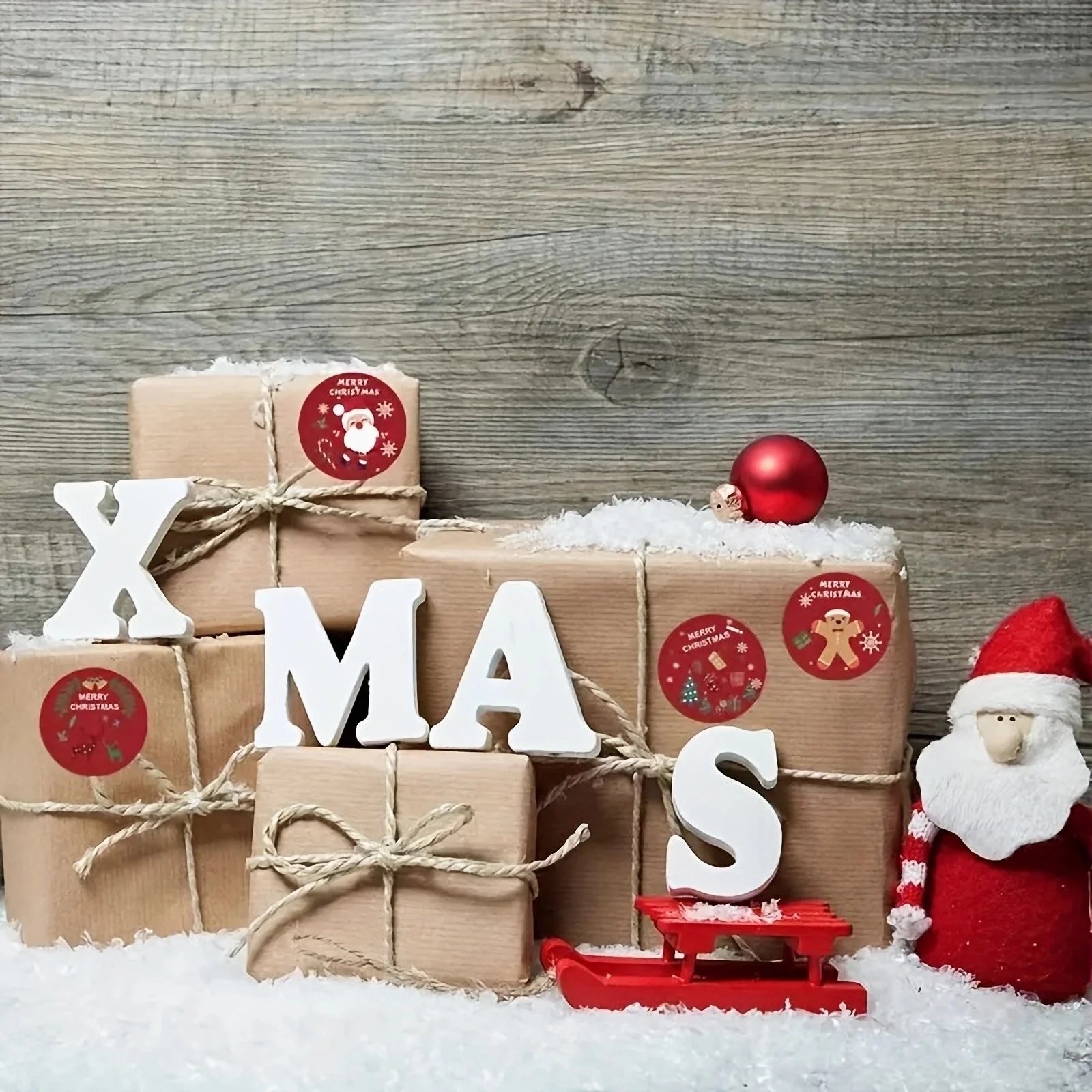 500pcs/roll, Merry Christmas Stickers, Christmas Themed Seal Label Stickers, DIY Gift Bake Wrap Envelope Stationery Decoration Oasis Select
