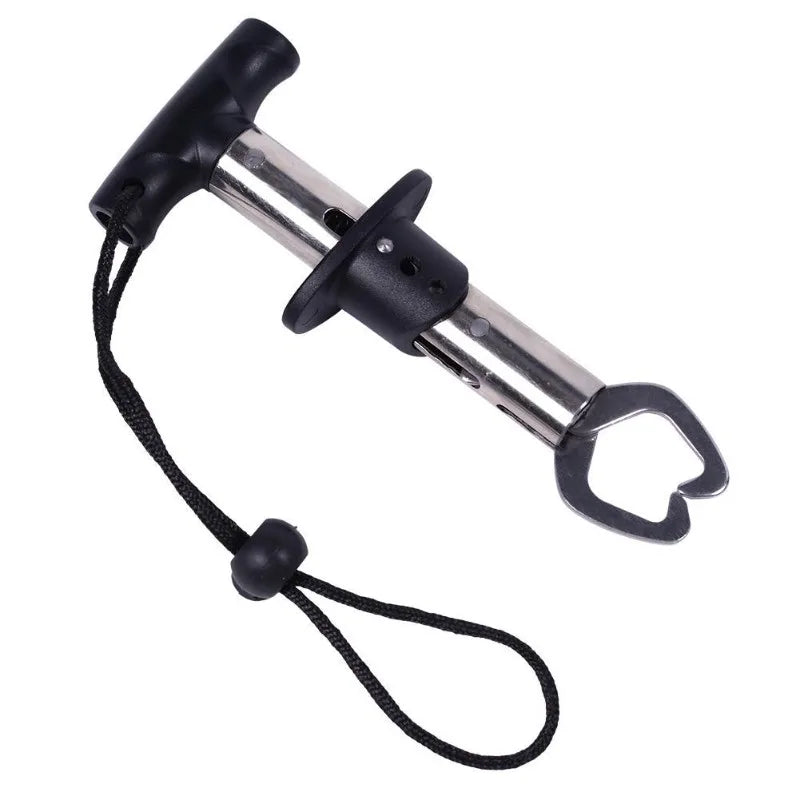Fish Control Device Stainless Steel Belt Weighing with Ruler Fish Lock Fish Clamp Fish Catch Device Fish Clamp Fishing Gear Oasis Select