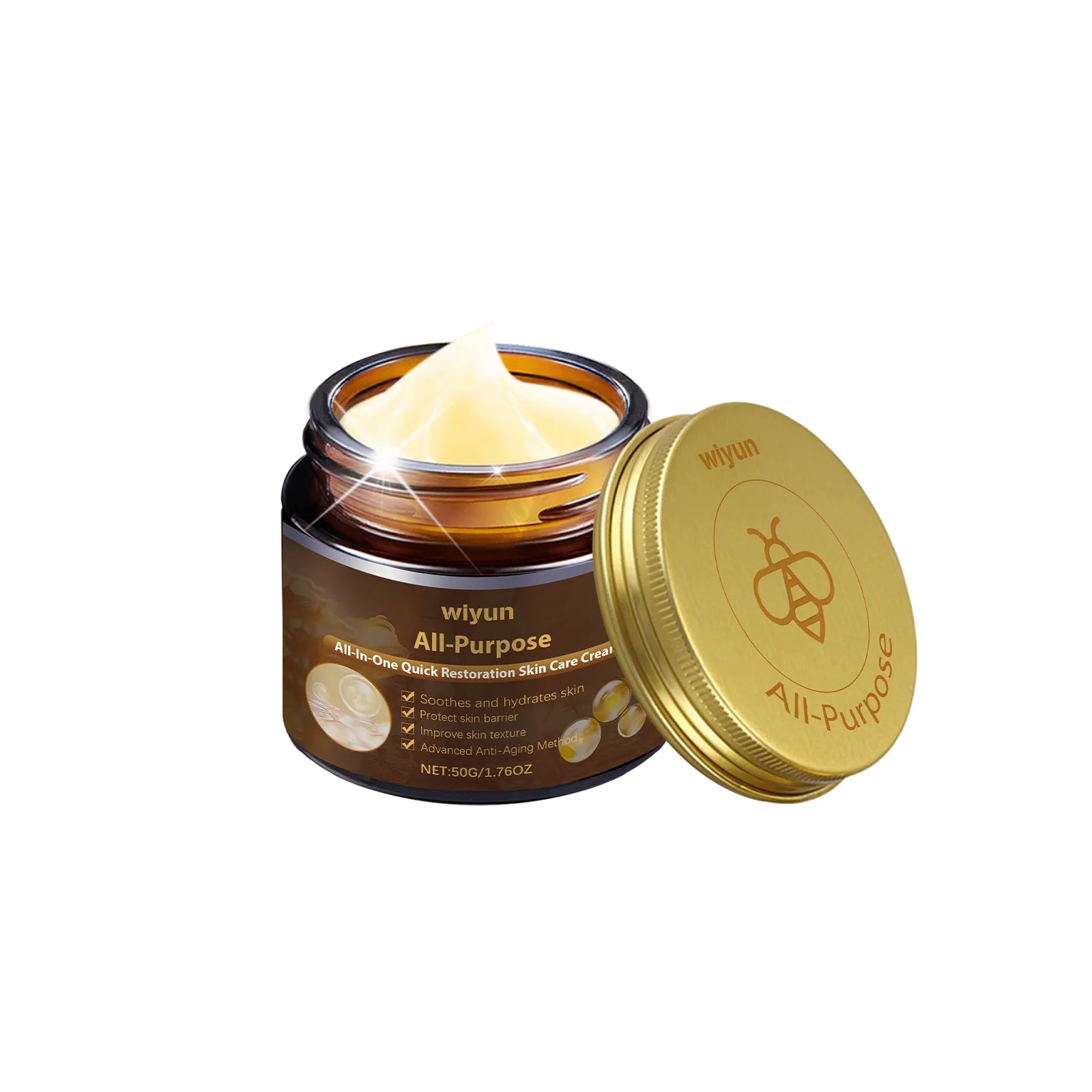 Wiyun Face Cream for Dark Spots Removal Fine Lines Repair Damaged Skin Firming Lifting Sagging Improvement Nourishing Skin Care Oasis Select 50g
