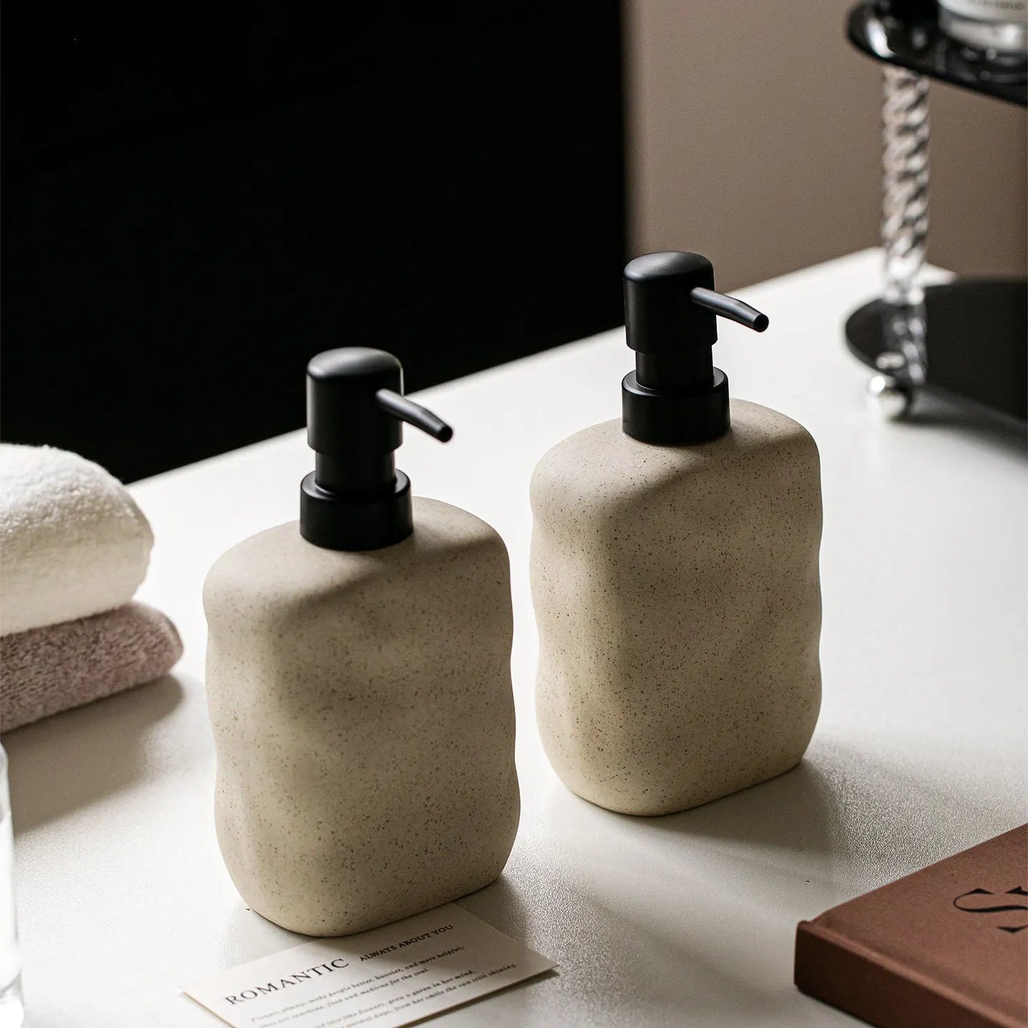 Nordic Ceramic Squeeze Soap Dispenser Bathroom Lotion Bottle for Shampoo Body Lotion Conditioner Bathroom Accessories Home Decor Oasis Select