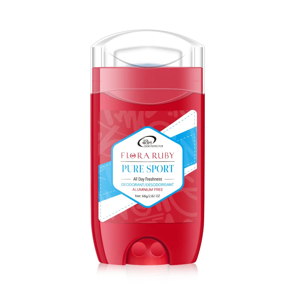 Flora Ruby Underarm Care Stick - Pure Sports Natural Fragrance Balm for Body Odor Control, Daily Personal Hygiene 68g Oasis Select PURE SPORT