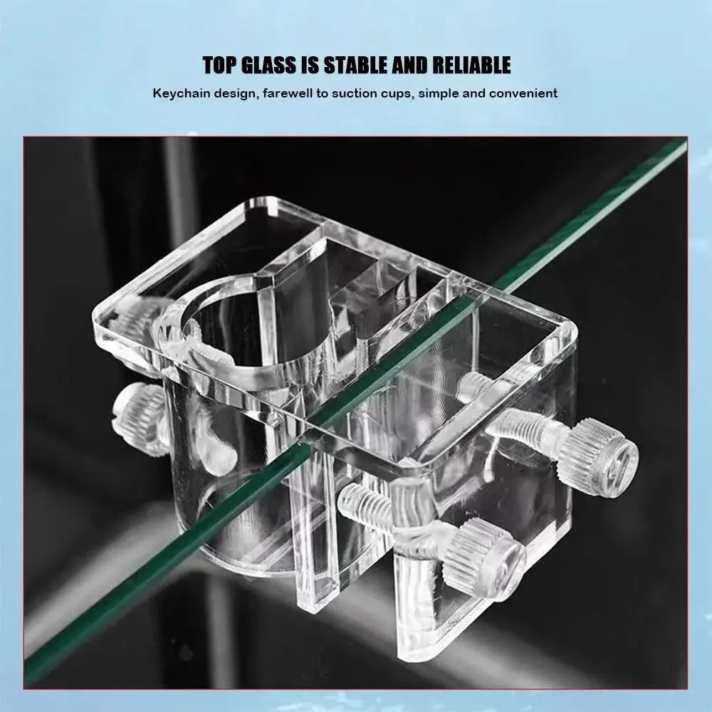 Acrylic Aquarium Pipe Holder Clip – Fits 20mm Hose & Tube