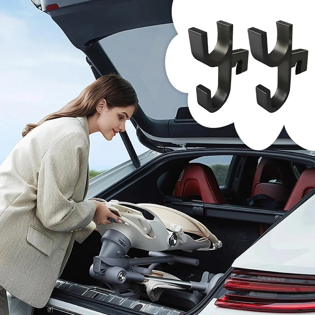 Car Umbrella Hooks 2Piece Car Purse Holder Trunk Hanger Clip Storage Backseat for Seat Visor Truck Boat Stroller Wheelchair Golf Oasis Select