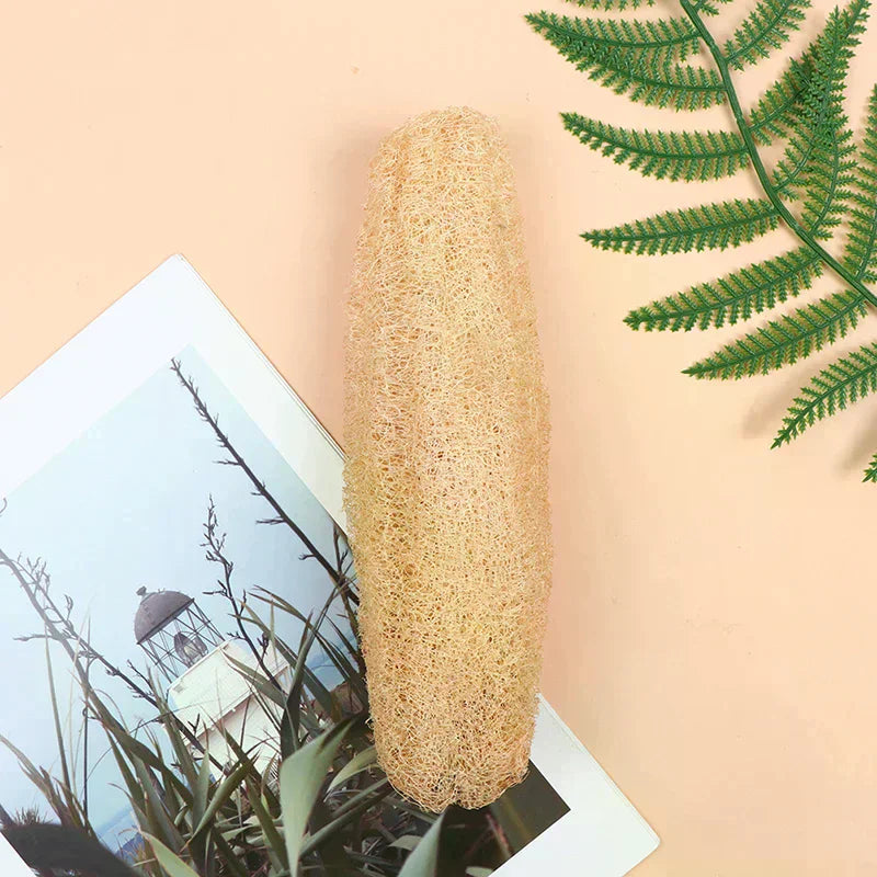 Full Loofah Natural Exfoliating Biodegradable Loofah Sponge Cellulose Natural Shower Sponge Scrubber For Kitchen Bathroom Oasis Select