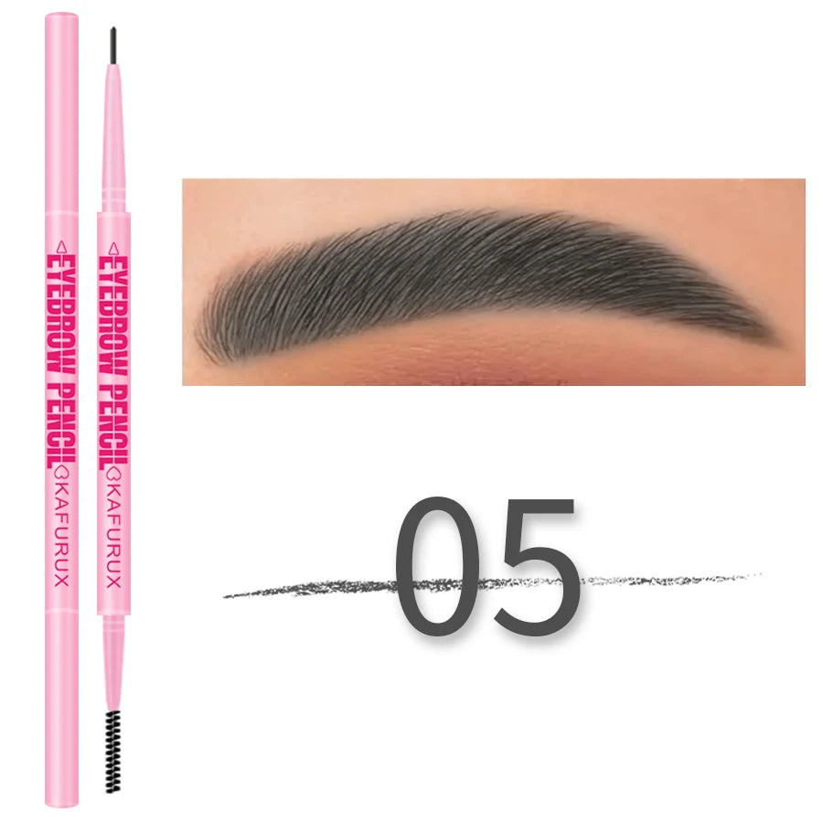 KAFURUX Ultra-Fine Waterproof Eyebrow Pencil – 6 Colors & Brush