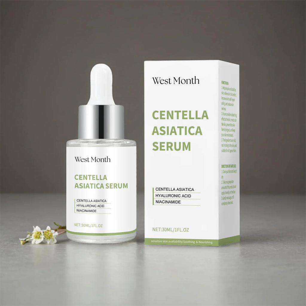 Centella Asiatica Facial Serum Moisturizing Nourish Repairing Dry Skin Smoothing Rejuvenation Soothing Brightening Beauty Health Oasis Select 30ml boxed