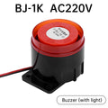 BJ-1K 12V 24V 220V Buzzer High Decibel Sound and Light Alarm Anti-theft Dual Audio Electronic Horn Waterproof Dustproof Oasis Select AC220V