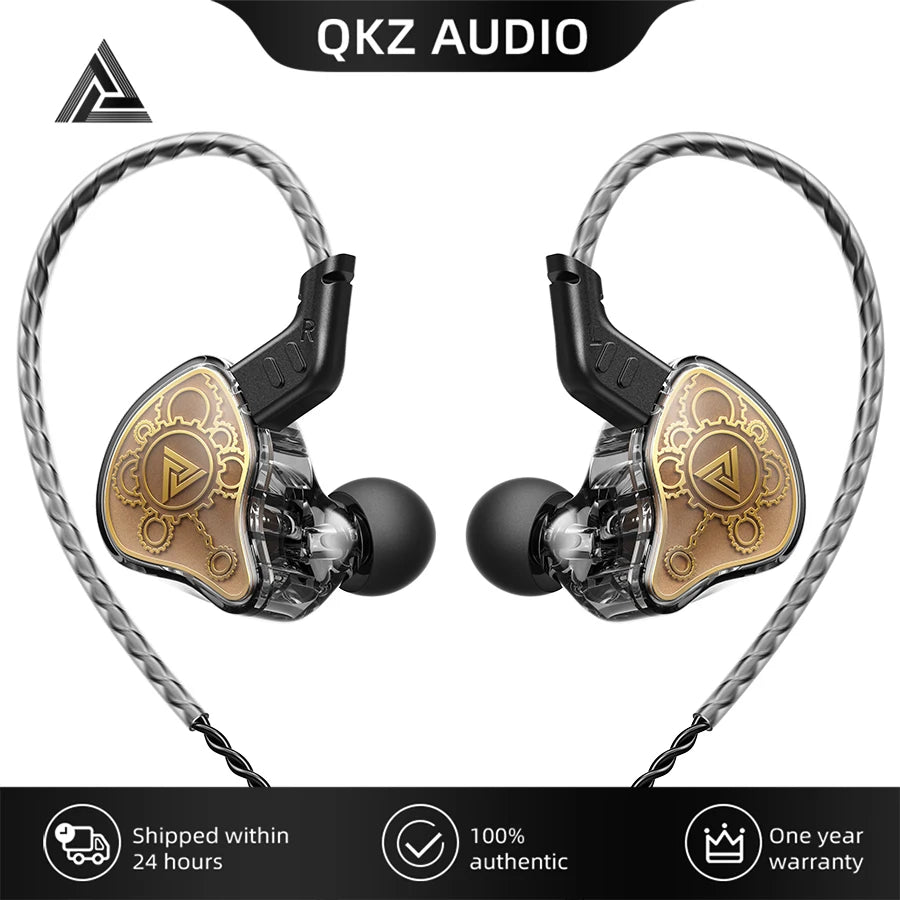 Original QKZ Hi7T In-ear Earphones Professional Dynamic Driver HiFi Acoustios Mointor Music Game Headset 3.5MM AUX With MIC Oasis Select